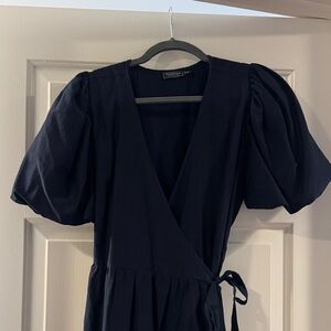 Vineyard Vines Navy Midi Wrap Dress